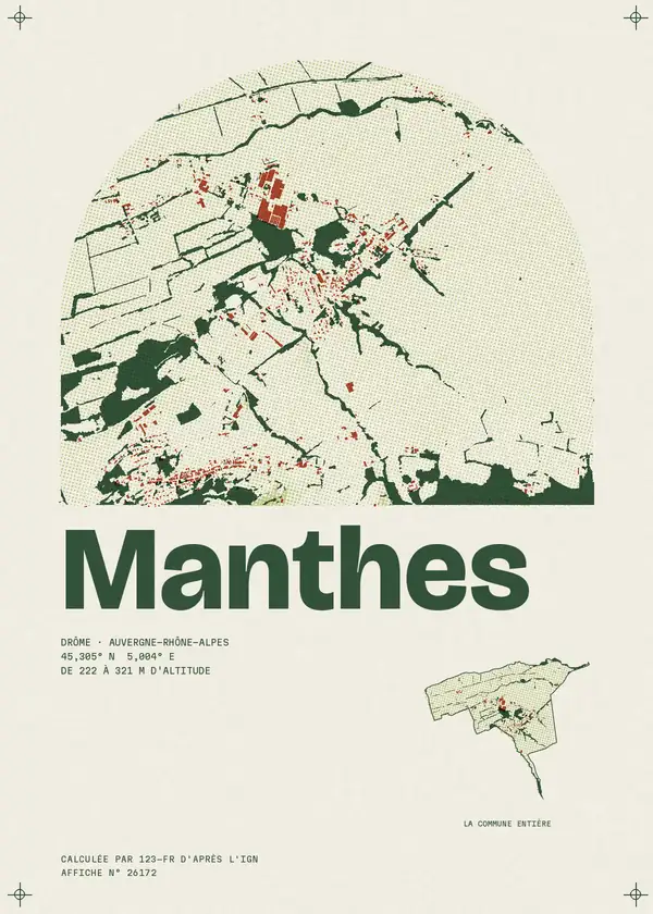 Affiche de Manthes, calculée par 123-fr d'après l'IGN