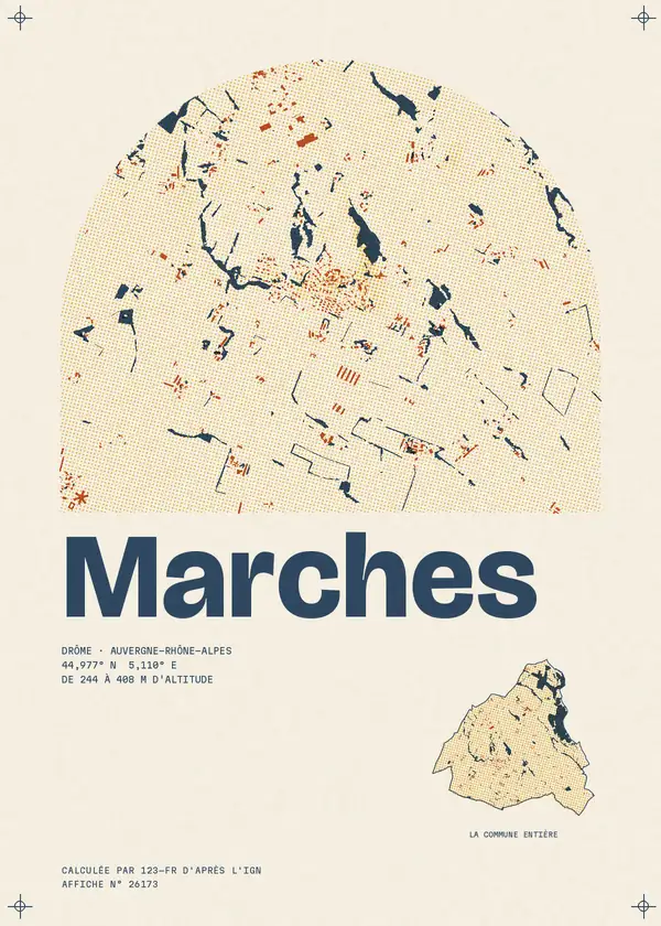 Affiche de Marches, calculée par 123-fr d'après l'IGN