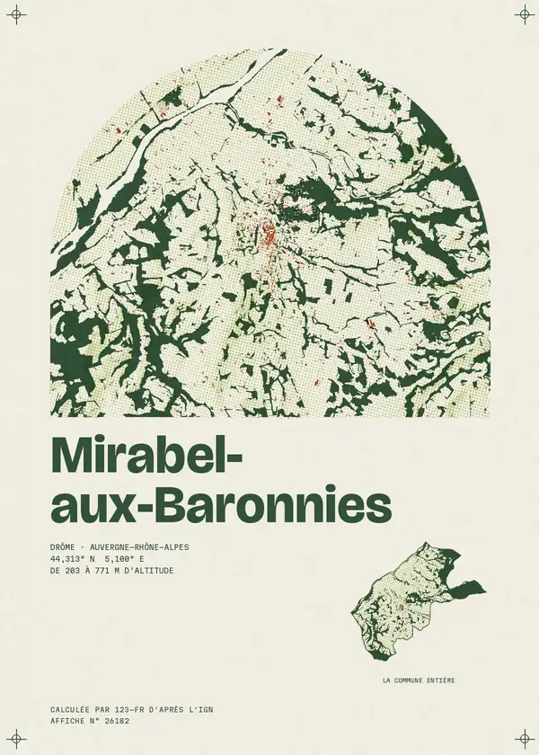 Affiche de Mirabel-aux-Baronnies, calculée par 123-fr d'après l'IGN