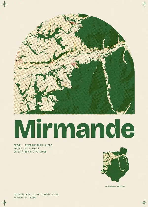 Affiche de Mirmande, calculée par 123-fr d'après l'IGN