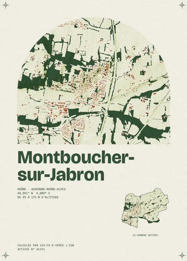 Affiche de Montboucher-sur-Jabron, calculée par 123-fr d'après l'IGN
