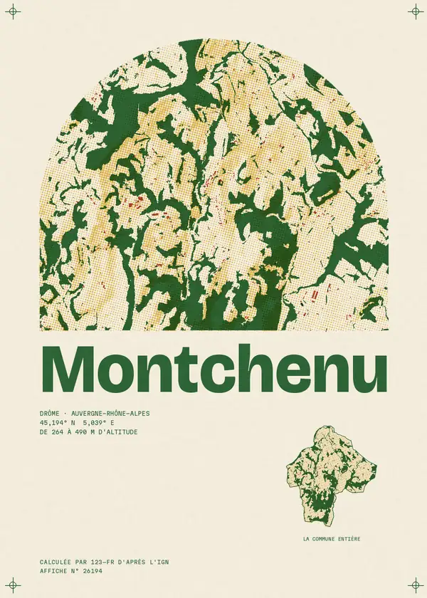 Affiche de Montchenu, calculée par 123-fr d'après l'IGN