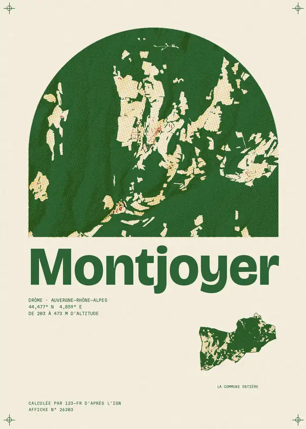 Affiche de Montjoyer, calculée par 123-fr d'après l'IGN