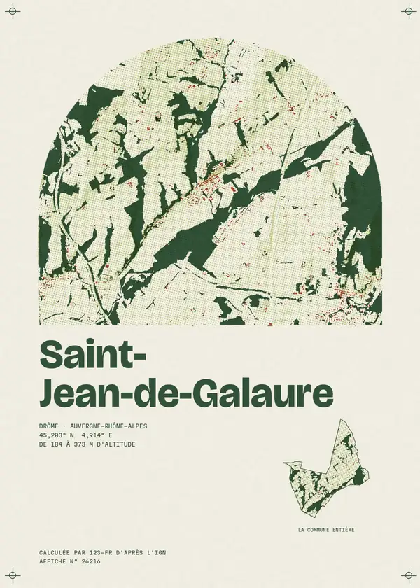 Affiche de Saint-Jean-de-Galaure, calculée par 123-fr d'après l'IGN