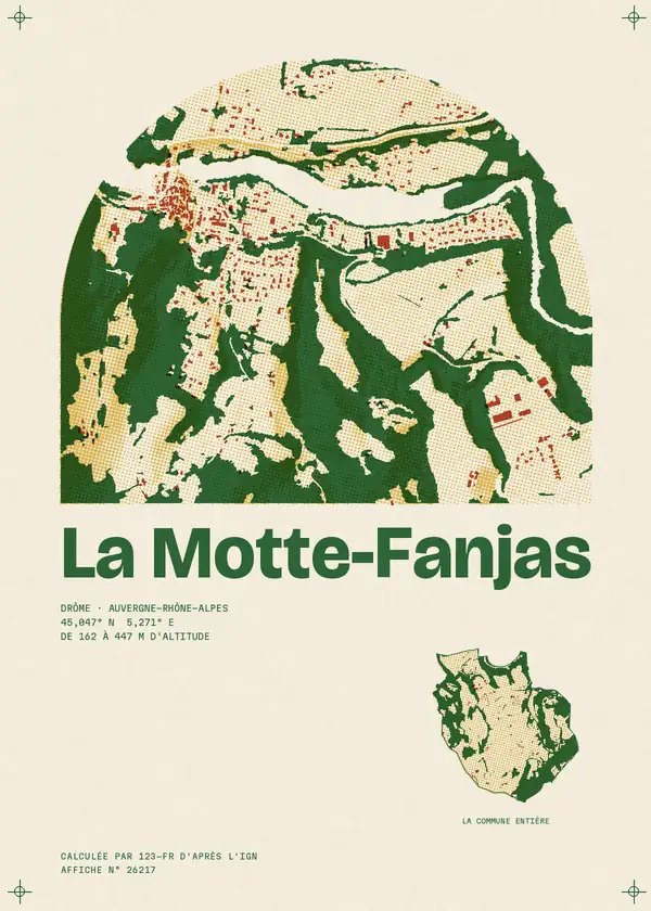 Affiche de La Motte-Fanjas, calculée par 123-fr d'après l'IGN