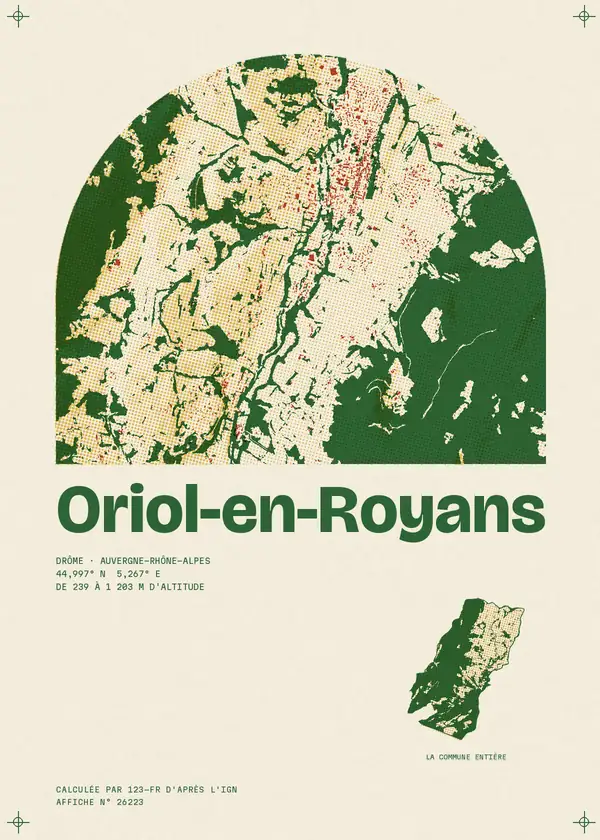 Affiche de Oriol-en-Royans, calculée par 123-fr d'après l'IGN
