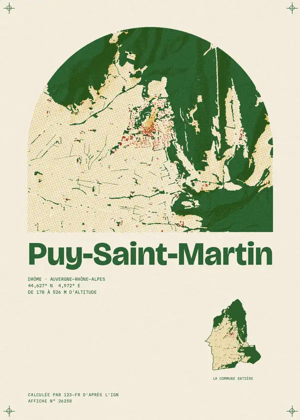 Affiche de Puy-Saint-Martin, calculée par 123-fr d'après l'IGN