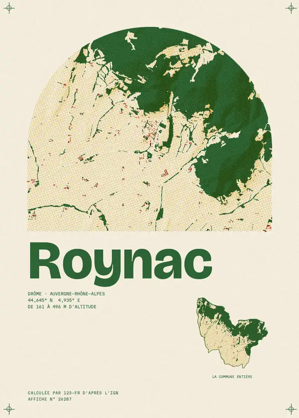 Affiche de Roynac, calculée par 123-fr d'après l'IGN
