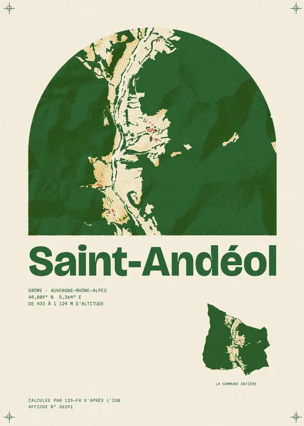 Affiche de Saint-Andéol, calculée par 123-fr d'après l'IGN