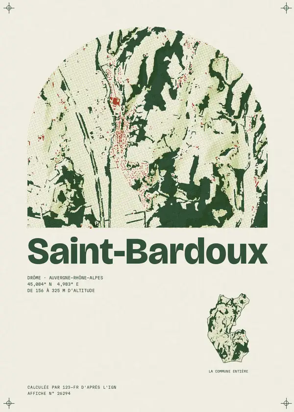 Affiche de Saint-Bardoux, calculée par 123-fr d'après l'IGN