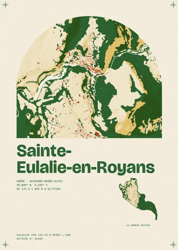 Affiche de Sainte-Eulalie-en-Royans, calculée par 123-fr d'après l'IGN