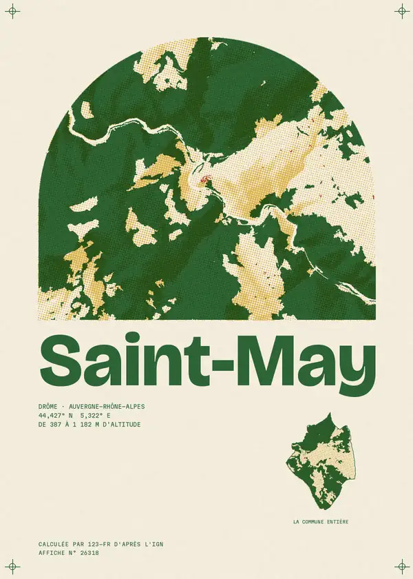 Affiche de Saint-May, calculée par 123-fr d'après l'IGN