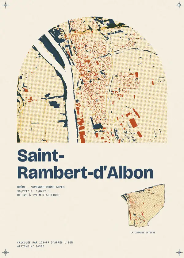 Affiche de Saint-Rambert-d'Albon, calculée par 123-fr d'après l'IGN