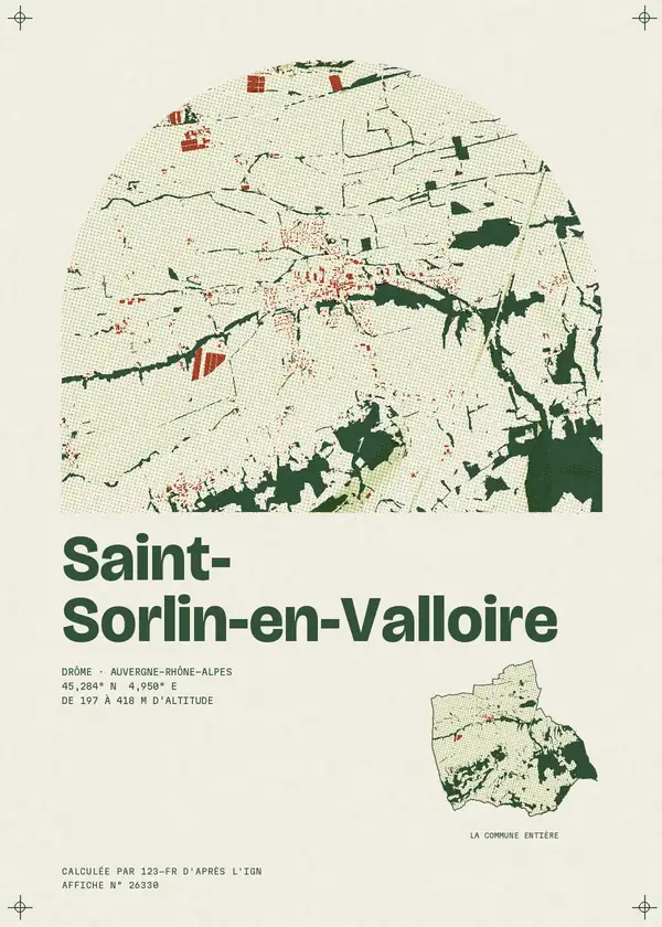 Affiche de Saint-Sorlin-en-Valloire, calculée par 123-fr d'après l'IGN