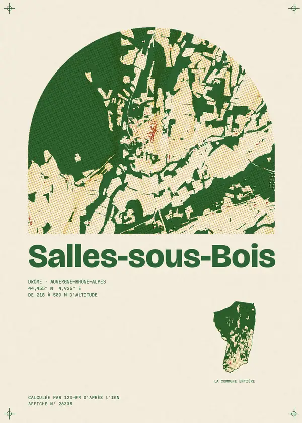 Affiche de Salles-sous-Bois, calculée par 123-fr d'après l'IGN