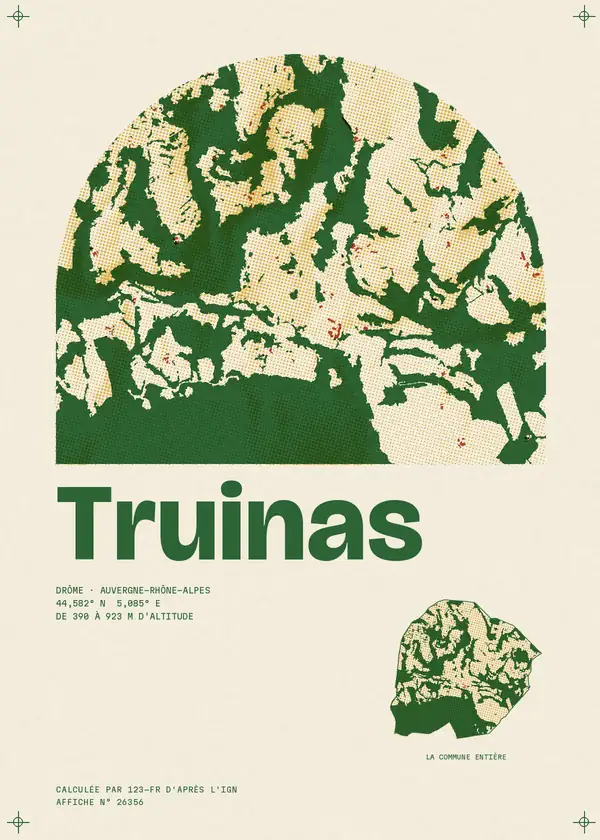 Affiche de Truinas, calculée par 123-fr d'après l'IGN