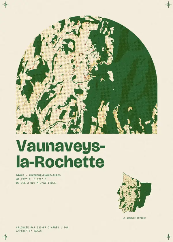 Affiche de Vaunaveys-la-Rochette, calculée par 123-fr d'après l'IGN