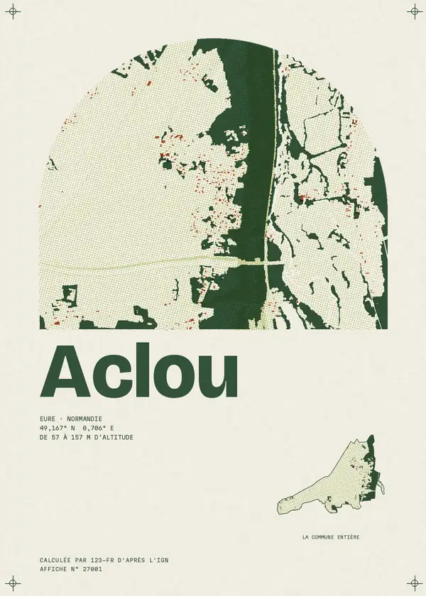 Affiche de Aclou, calculée par 123-fr d'après l'IGN