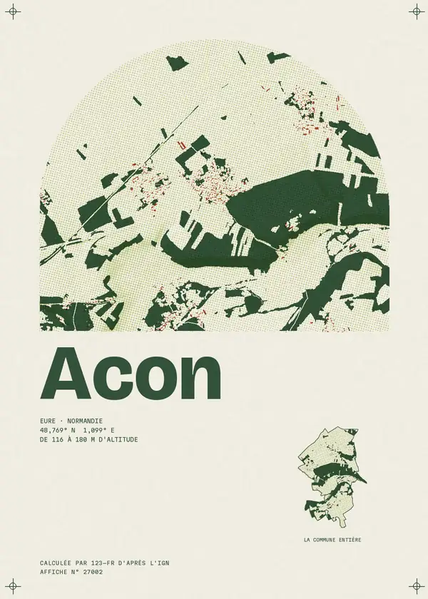 Affiche de Acon, calculée par 123-fr d'après l'IGN