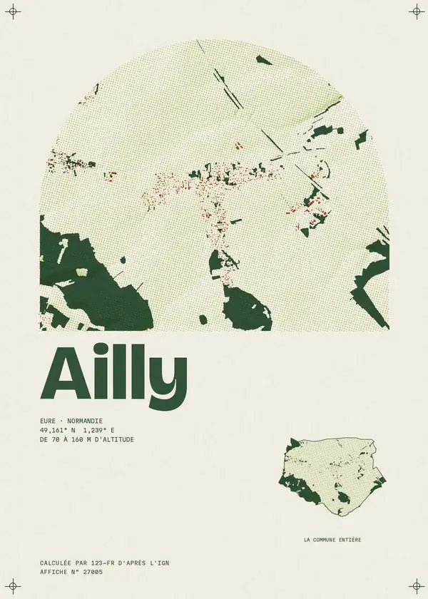 Affiche de Ailly, calculée par 123-fr d'après l'IGN