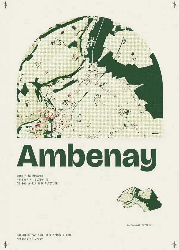 Affiche de Ambenay, calculée par 123-fr d'après l'IGN