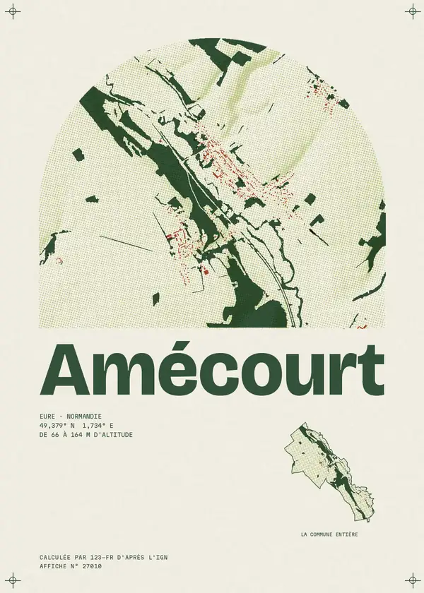 Affiche de Amécourt, calculée par 123-fr d'après l'IGN