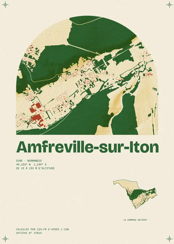 Affiche de Amfreville-sur-Iton, calculée par 123-fr d'après l'IGN