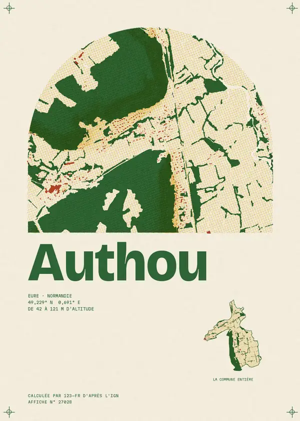 Affiche de Authou, calculée par 123-fr d'après l'IGN