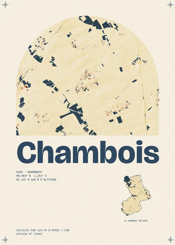 Affiche de Chambois, calculée par 123-fr d'après l'IGN