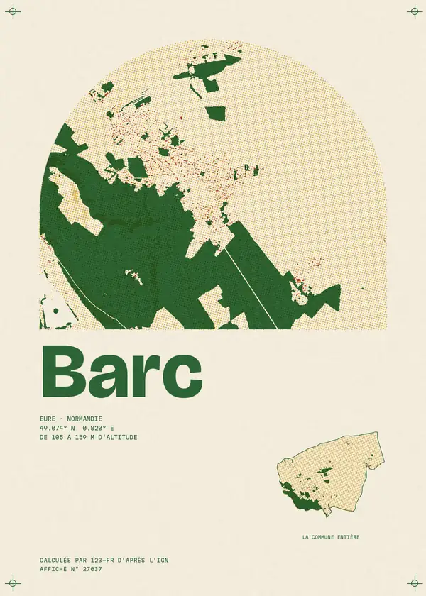Affiche de Barc, calculée par 123-fr d'après l'IGN