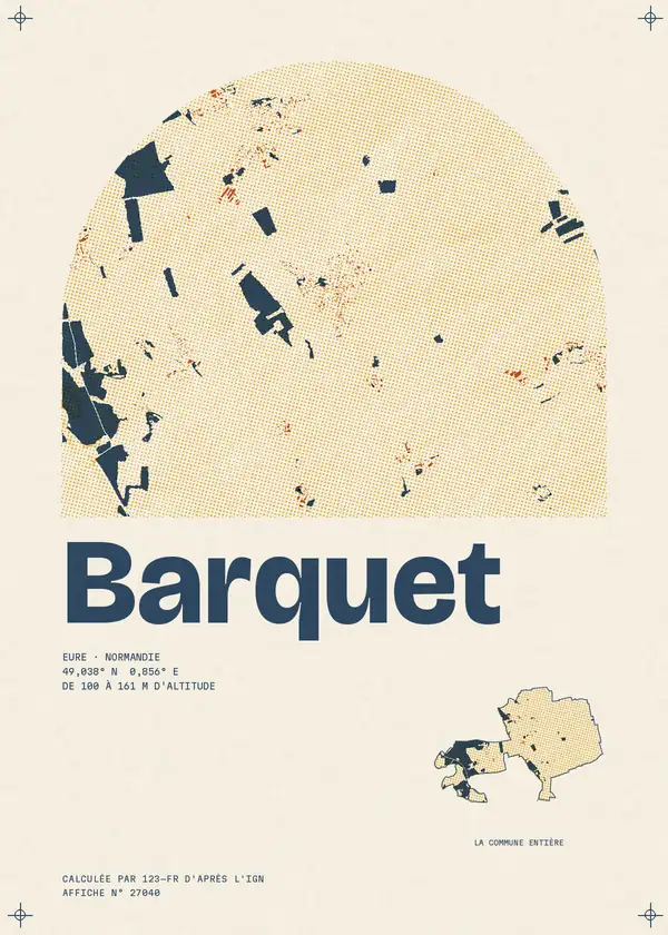 Affiche de Barquet, calculée par 123-fr d'après l'IGN