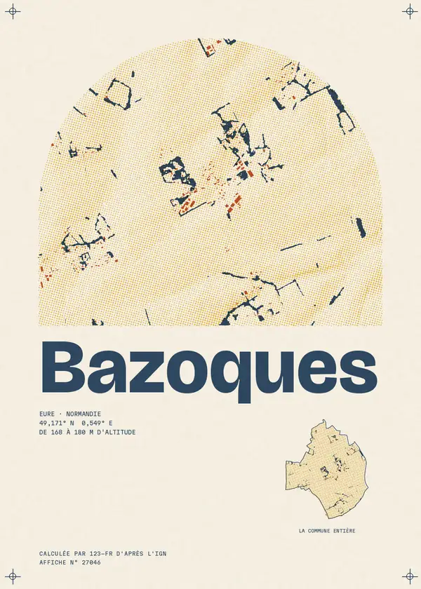Affiche de Bazoques, calculée par 123-fr d'après l'IGN