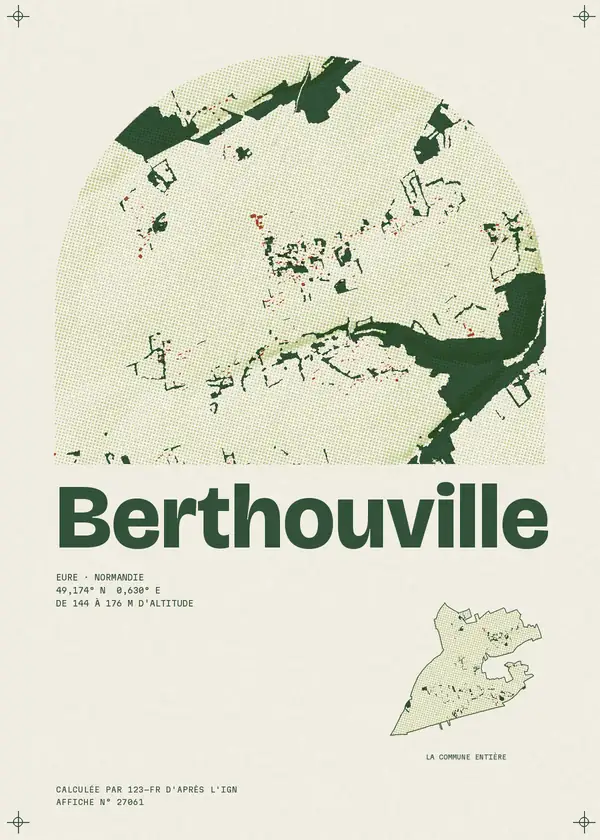 Affiche de Berthouville, calculée par 123-fr d'après l'IGN