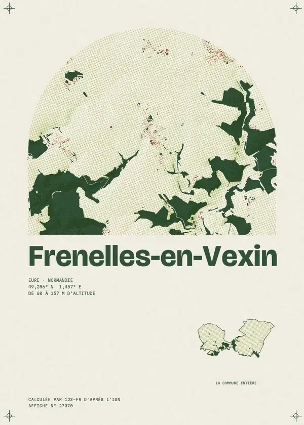 Affiche de Frenelles-en-Vexin, calculée par 123-fr d'après l'IGN