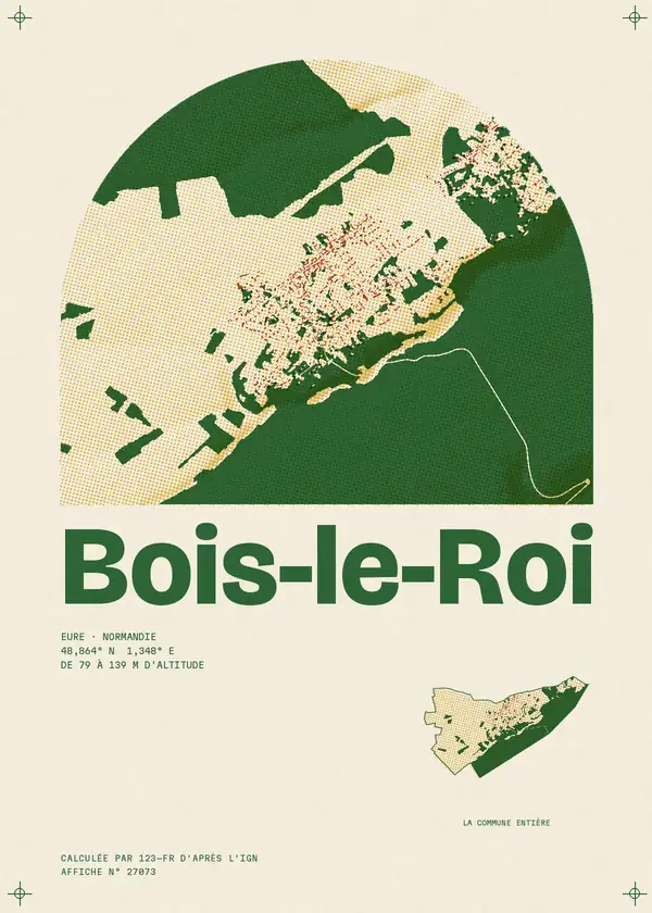 Affiche de Bois-le-Roi, calculée par 123-fr d'après l'IGN