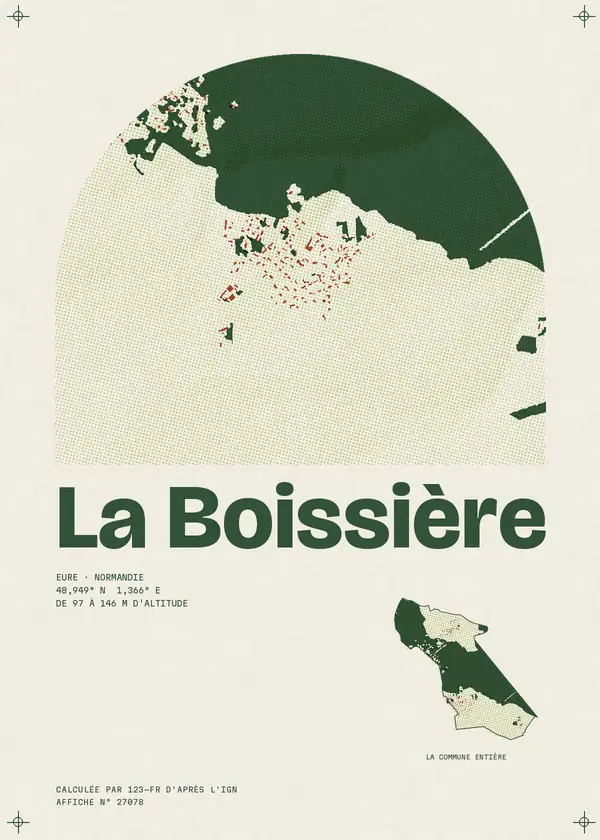 Affiche de La Boissière, calculée par 123-fr d'après l'IGN