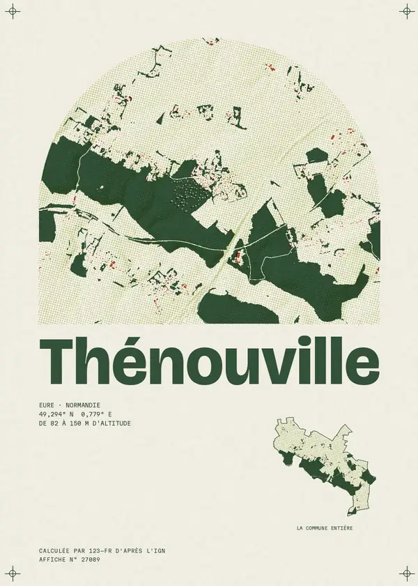 Affiche de Thénouville, calculée par 123-fr d'après l'IGN