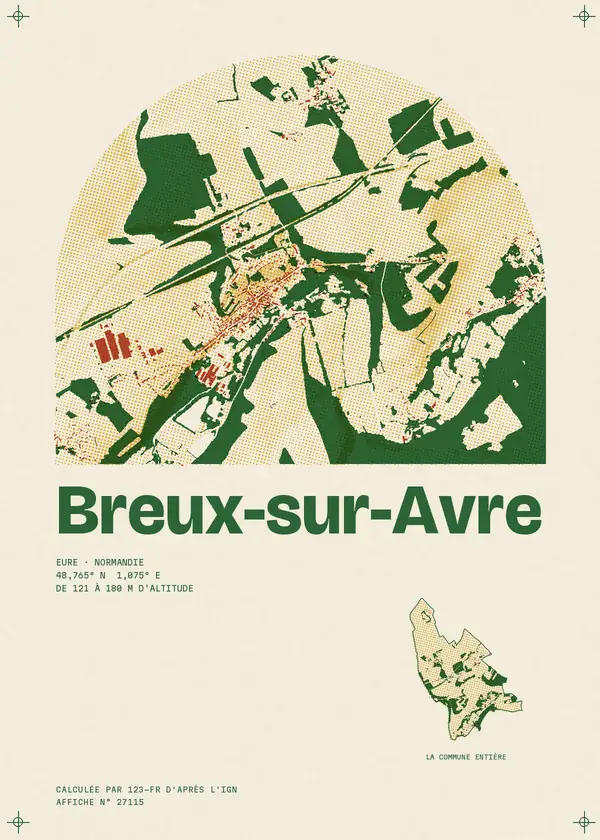 Affiche de Breux-sur-Avre, calculée par 123-fr d'après l'IGN