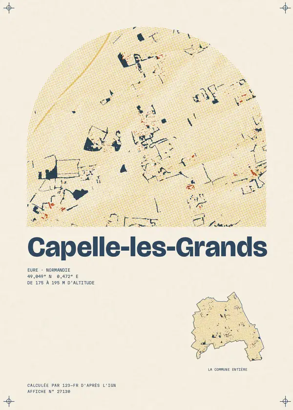 Affiche de Capelle-les-Grands, calculée par 123-fr d'après l'IGN