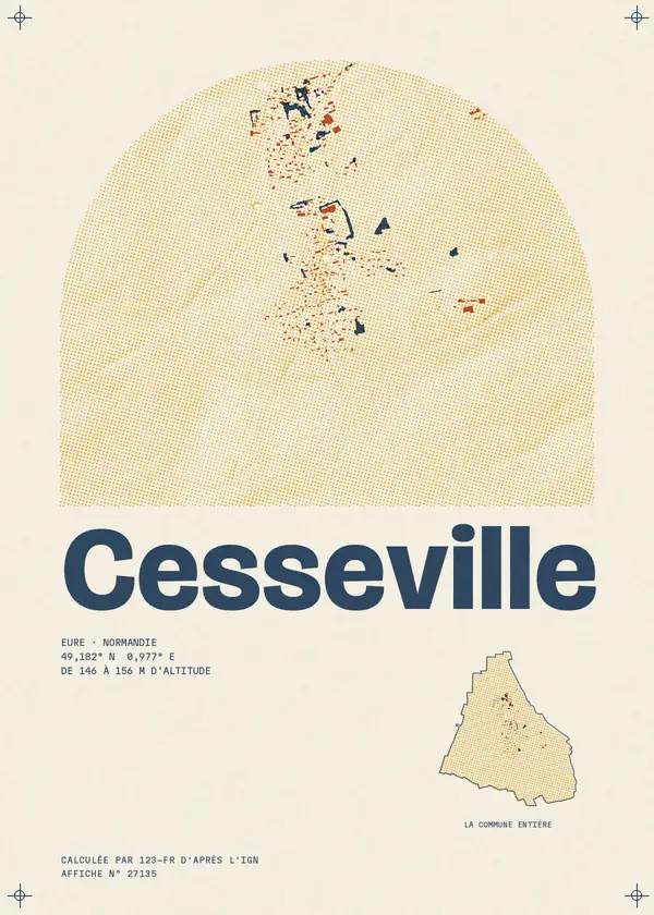 Affiche de Cesseville, calculée par 123-fr d'après l'IGN