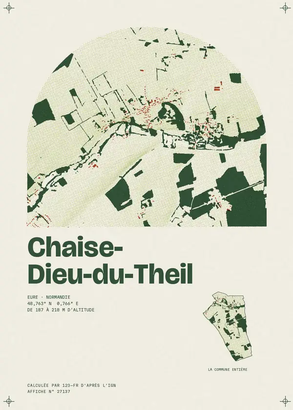Affiche de Chaise-Dieu-du-Theil, calculée par 123-fr d'après l'IGN