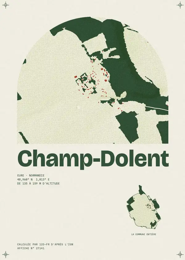 Affiche de Champ-Dolent, calculée par 123-fr d'après l'IGN