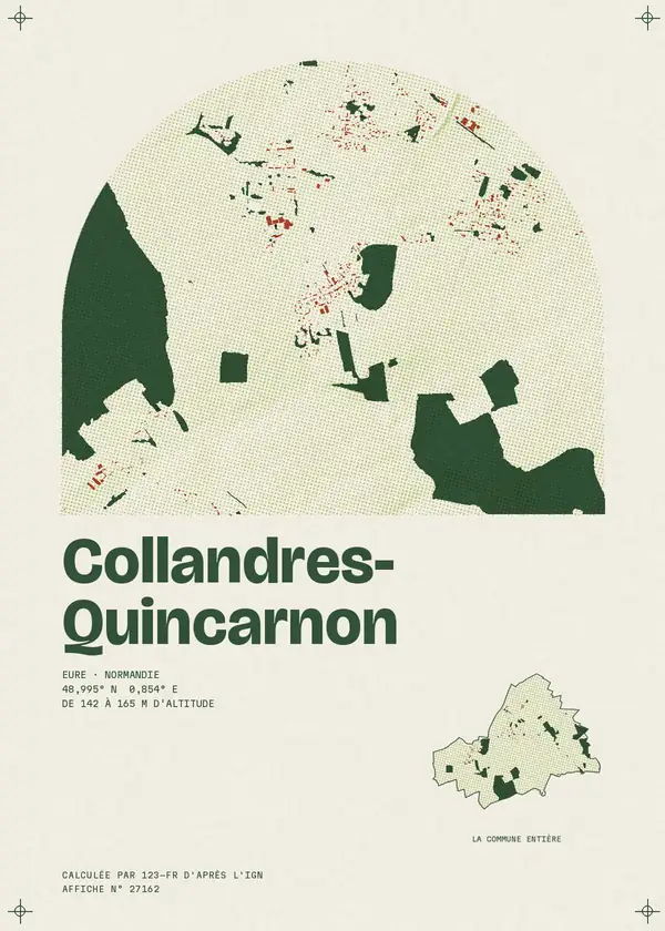 Affiche de Collandres-Quincarnon, calculée par 123-fr d'après l'IGN