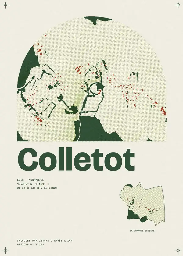 Affiche de Colletot, calculée par 123-fr d'après l'IGN