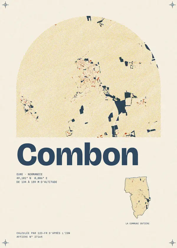 Affiche de Combon, calculée par 123-fr d'après l'IGN