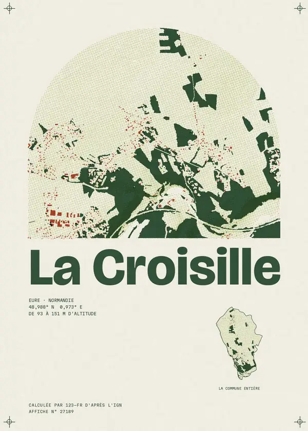 Affiche de La Croisille, calculée par 123-fr d'après l'IGN