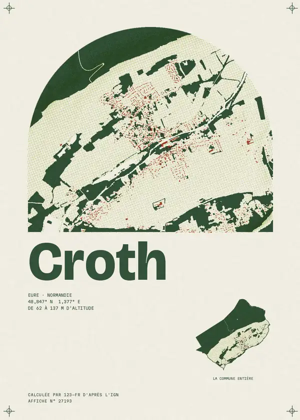 Affiche de Croth, calculée par 123-fr d'après l'IGN