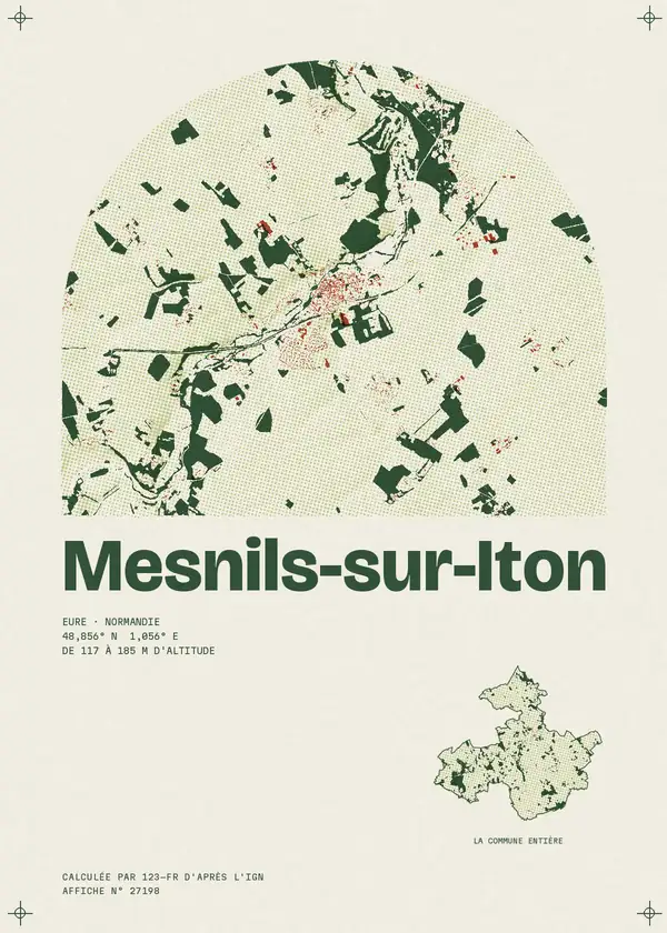Affiche de Mesnils-sur-Iton, calculée par 123-fr d'après l'IGN