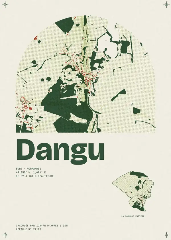 Affiche de Dangu, calculée par 123-fr d'après l'IGN