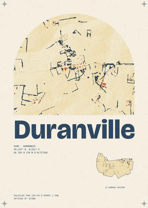 Affiche de Duranville, calculée par 123-fr d'après l'IGN